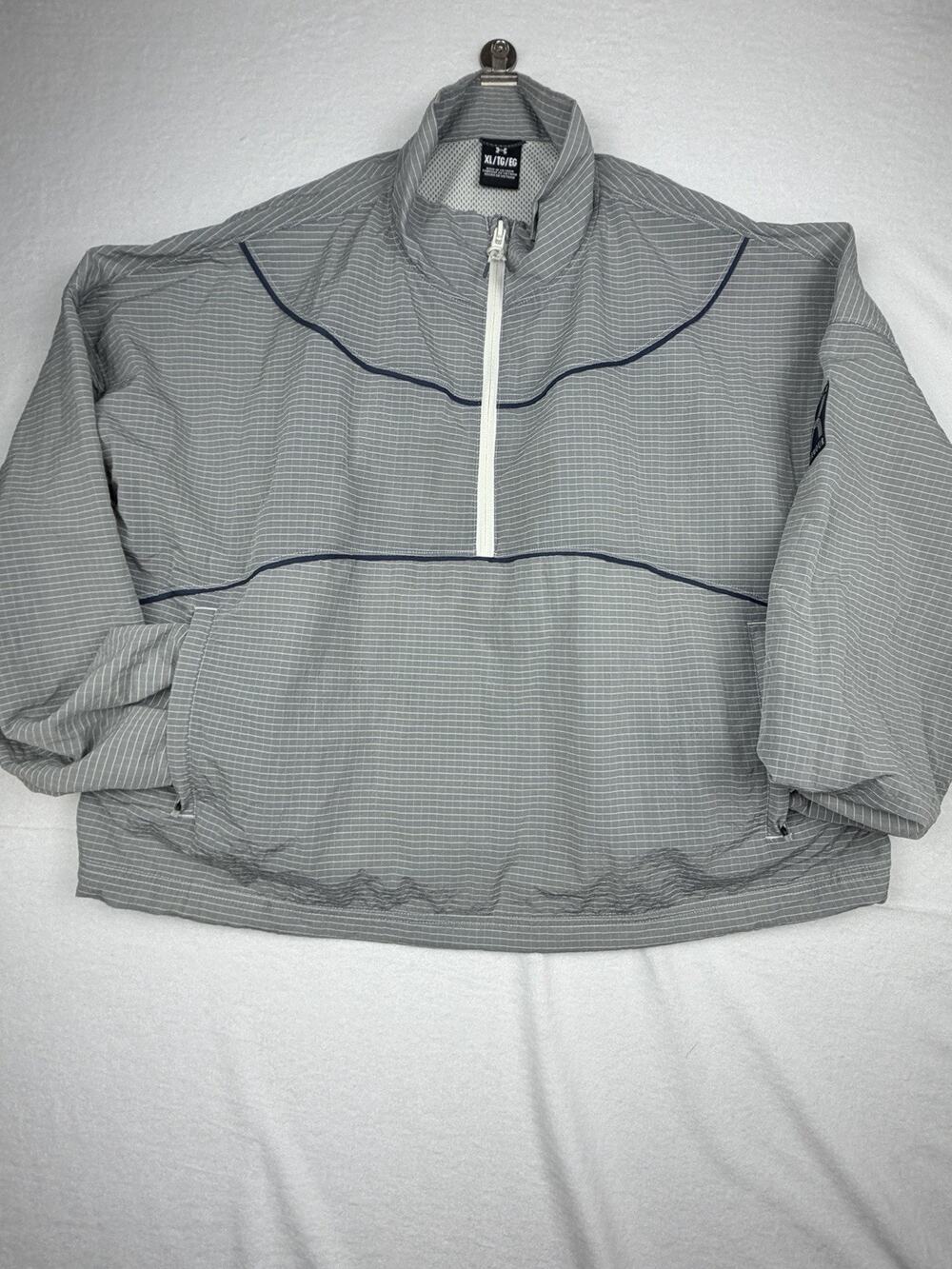 Under Armour Run 96 Jacket Women’s XL Gray Ripstop Mesh Lined Windbreaker